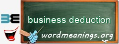 WordMeaning blackboard for business deduction